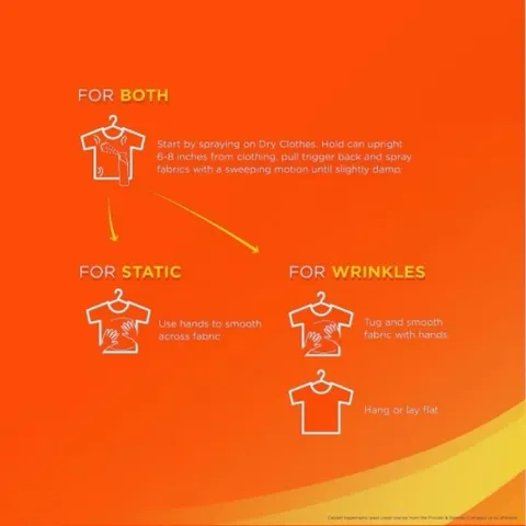 Xịt thơm quần áo Bounce Mỹ Rapid Touch Up 3 in 1 xịt trực tiếp giúp quần áo thơm thẳng chống nhăn khử mùi 275g
