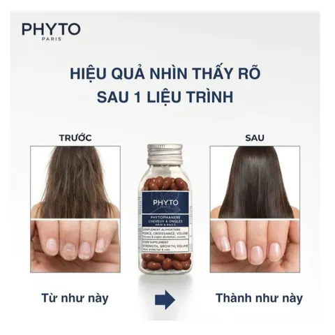 Viên uống PHYTO Phanere hỗ trợ mọc tóc hộp 120v Phytophanere