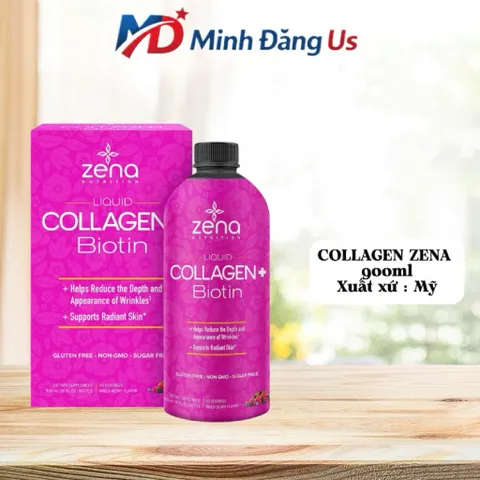 Nước uống đẹp da Nước uống Collagen + Biotin Zena Liquid 900ml của Mỹ 818299