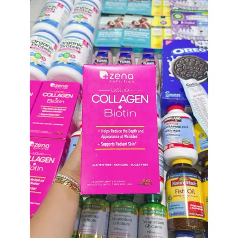 Nước uống đẹp da Nước uống Collagen + Biotin Zena Liquid 900ml của Mỹ 818299