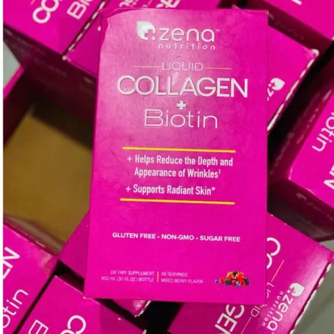 Nước uống đẹp da Nước uống Collagen + Biotin Zena Liquid 900ml của Mỹ 818299