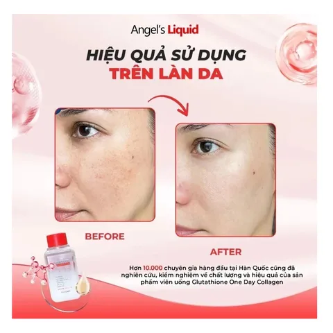 Viên uống trắng da Angel's Liquid Glutathione Oneday Collagen 600mg 72 viên