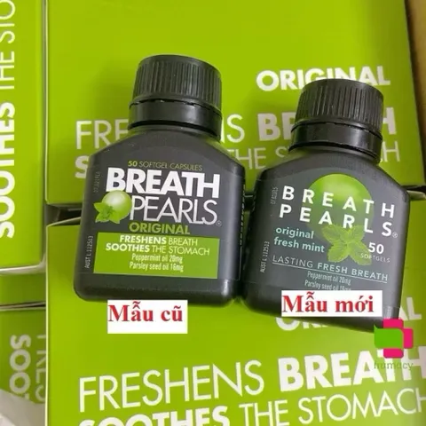 Viên uống thơm miệng Breath Pearls Original Chính Hãng Úc 50 viên mang lại hơi thở thơm mát cả ngày