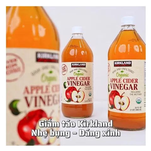 Giấm Táo Hữu Cơ Kirkland Signature Organic Apple Cider Vinegar Chai 946ml Mỹ