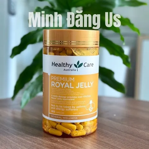 Date 2028 - Sữa ong chúa Healthy Care Royal Jelly 1000 mg chai 365 viên từ Úc