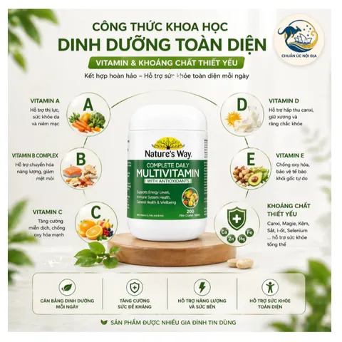 Vitamin Tổng Hợp Úc Nature Way Complete Daily Multivitamin chính hãng