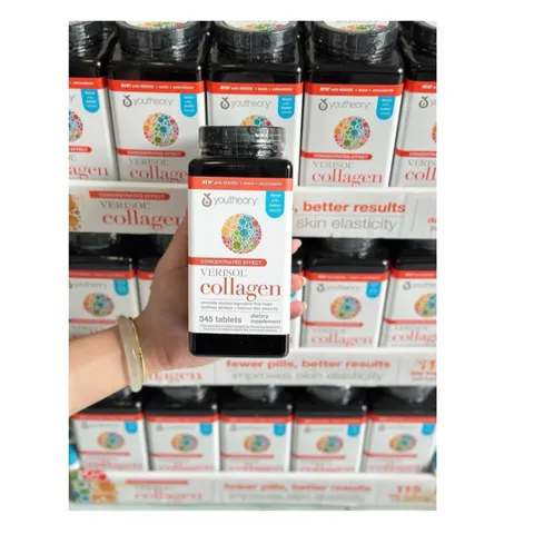 Viên Uống Collagen YouTheory Concentrated Effect Verisol Collagen 345 Viên từ MỸ - Đẹp Da Tóc Móng Khớp