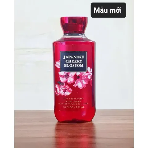 Mẫu mới - Sữa tắm cho nữ Japanese Cherry Blossom chai 295 ml của hãng Bath & Body Works từ Mỹ
