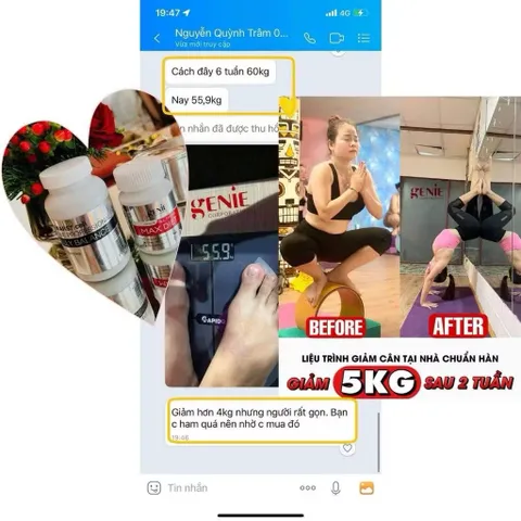 [CHÍNH HÃNG] Combo Viên uống giảm cân giảm béo Demar87, Max diet Genie – Giảm mỡ, giữ dáng, không mệt mỏi