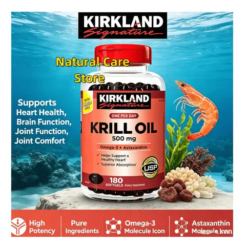 Viên Uống Dầu Nhuyễn Thể Tôm Krill Oil 500mg 180v Của Mỹ 818333