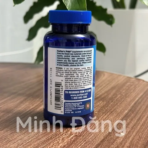 Viên uống Biotin Puritan's Pride 100 viên hỗ trợ mọc tóc và giảm rụng tóc