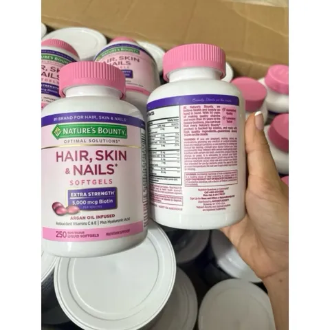 🌷🌸Viên Uống k Kẹo Dẻo Đẹp Da Tóc và Móng 250 viên của Mỹ Nature’s Bounty HAIR SKIN & NAILS🌸🌷