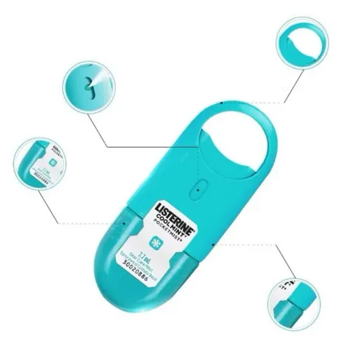 Xịt thơm miệng/Miếng Ngậm thơm miệng diệt khuẩn Listerine 7,7ml Cool Mint Pockeymist Mỹ