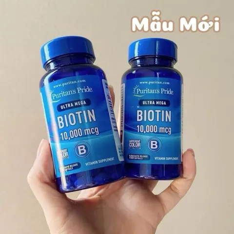 Viên uống Biotin mọc tóc, đẹp da Puritan's Pride Ultra Mega BIOTIN 10000mg 100 viên từ MỸ