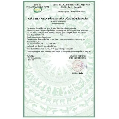 Viên uống Biotin mọc tóc, đẹp da Puritan's Pride Ultra Mega BIOTIN 10000mg 100 viên từ MỸ