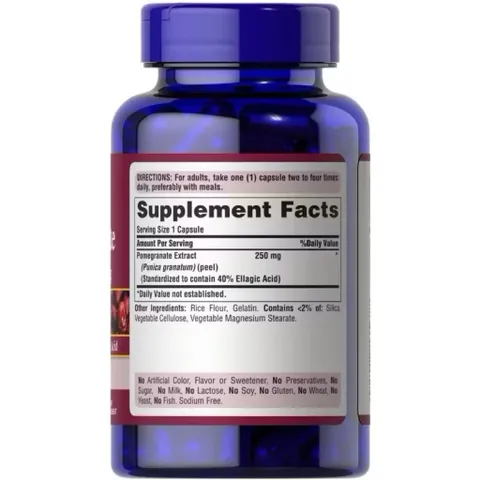 Viên uống chống nắng nội sinh, mờ nám, trắng da lựu Pomegranate Extract Puritan's pride 818352