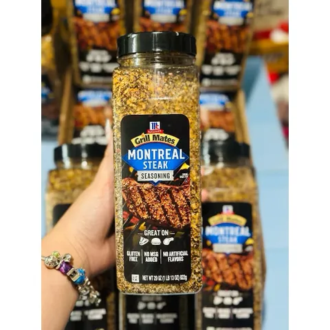 GIA VỊ TẨM ƯỚP THỊT BÒ NƯỚNG MONTREAL STEAK SEASONING MC CORMICK hủ 822GR của Mỹ 🍀