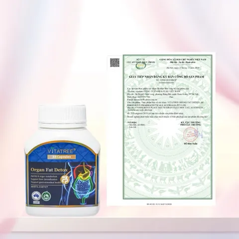 Viên uống thải độc mỡ nội tạng Vitatree Organ Fat Detox hỗ trợ chuyển hoá chất béo hộp 60 viên
