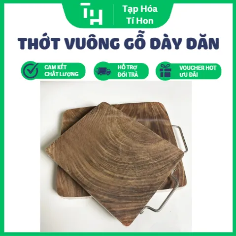 thớt gỗ nghiến dày dặn nguyên khối (TH696)