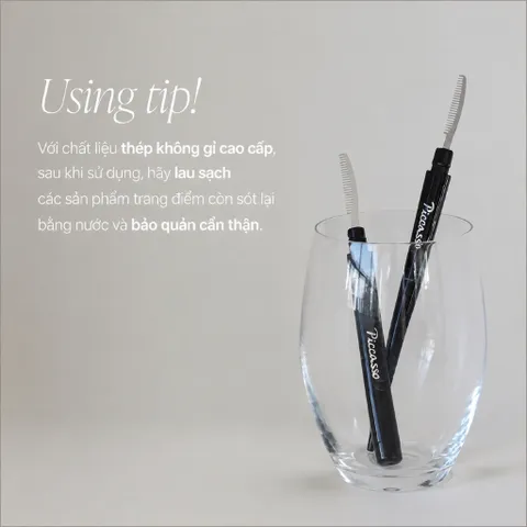 Lược Chải Mi Piccasso Eyelash Comb – Tách Mi Chuẩn Makeup Artist, Không Vón Mascara