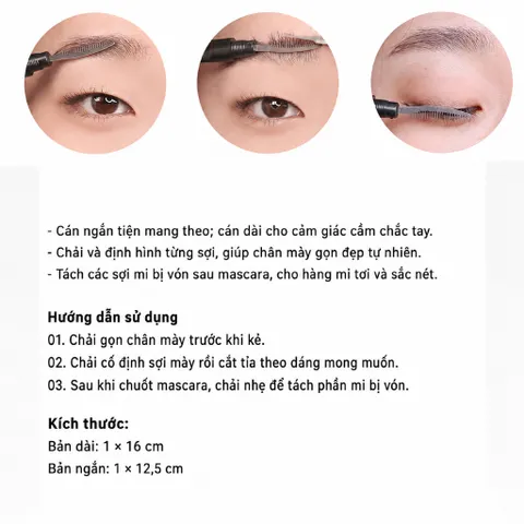 Lược Chải Mi Piccasso Eyelash Comb – Tách Mi Chuẩn Makeup Artist, Không Vón Mascara