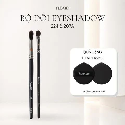 Bộ đôi cọ mắt Piccasso Premium 224, 207A Eyeshadow