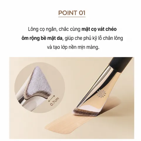 Cọ tán nền Piccasso FB33 Tapping Cover Hiệu ứng Filter Che Phủ Lỗ Chân Lông Chuyên Dụng