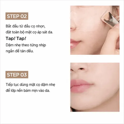 Cọ tán nền Piccasso FB33 Tapping Cover Hiệu ứng Filter Che Phủ Lỗ Chân Lông Chuyên Dụng