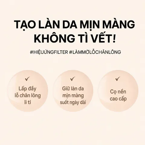 Cọ tán nền Piccasso FB33 Tapping Cover Hiệu ứng Filter Che Phủ Lỗ Chân Lông Chuyên Dụng