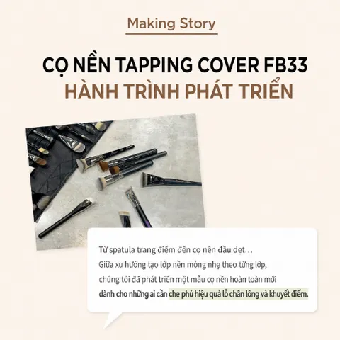 Cọ tán nền Piccasso FB33 Tapping Cover Hiệu ứng Filter Che Phủ Lỗ Chân Lông Chuyên Dụng