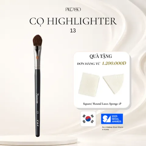 Cọ Piccasso 13 Highlighter Brush - Bắt sáng tự nhiên highend