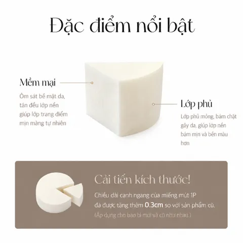 COMBO ROUND & SQUARE SPONGE 12P PICCASSO BẢN MỚI MỀM HƠN, MỊN HƠN  (Tặng 1 Glow cushion puff)