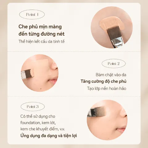 Cọ Nền Piccasso 163 Foundation Brush - Lớp nền mỏng nhẹ, glow