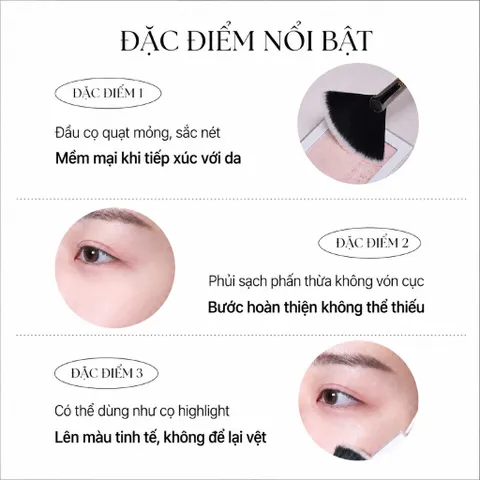 Piccasso 723 Fan Powder Brush – Cọ Quạt Phủ Phấn & Má Hồng Chuyên Nghiệp