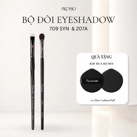 BỘ ĐÔI CỌ MẮT PICCASSO 709 & 207A - TÁN MÀU CHUYÊN NGHIỆP KEM QUÀ TẶNG