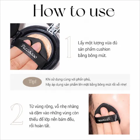 Mút Trang Điểm Piccasso Glow Cushion Puff – Bí Quyết Lớp Nền Căng Bóng, Mịn Mượt Như Nhung