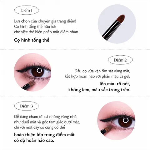 Cọ mắt Piccasso 777 Eyeshadow Brush – Blend màu mắt tự nhiên