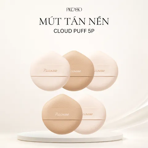 Combo 5 Mút Tán Cushion Và Kem Nền Đa Năng Cao Cấp Piccasso Cloud Puff