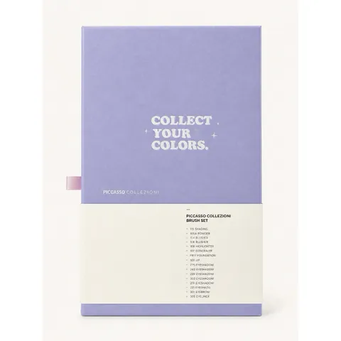 Bộ 18 Cọ Trang Điểm Chuyên Nghiệp Piccasso Collezioni Cán Trong Suốt