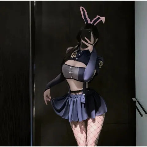 Váy Cosplay Thỏ Xếp Ly Phong Cách Hoàng Gia Sexy Đáng Yêu Đồ Cosplay Thuỷ Thủ Police Dễ Thương Gợi Cảm - N534