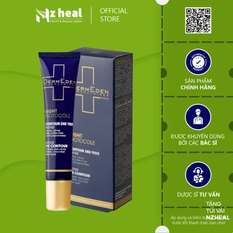 Kem dưỡng mắt, giảm quầng thâm DermEden Night Protocole Intense Eye Contour (15ml)