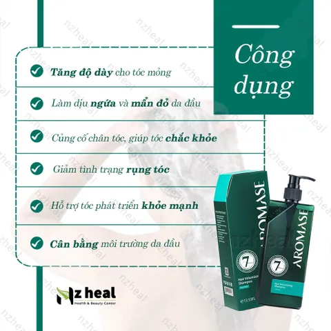 Dầu gội ngăn rụng và hỗ trợ mọc tóc Aromase Hair Volumizing Shampoo 90ml/ 400ml