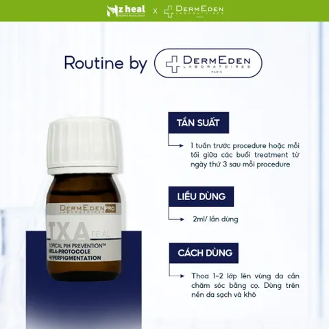 Tinh chất peel loại bỏ sắc tố sau viêm DermEden Mela-Protocole Hyperpigmentation TXA NIA 5.2.8