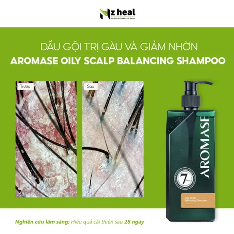 [Hỏa tốc] Dầu gội trị gàu và giảm nhờn da đầu Aromase Oily Scalp Balancing Shampoo 90ml