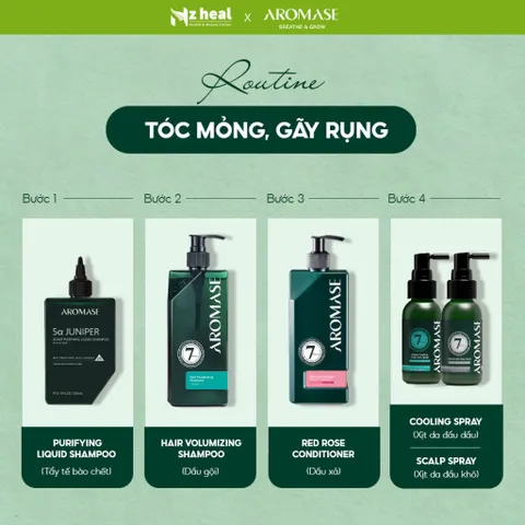 Dầu gội ngăn rụng và hỗ trợ mọc tóc Aromase Hair Volumizing Shampoo 90ml/ 400ml