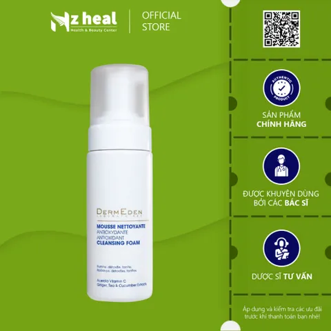 [Hỏa tốc] Sữa rửa mặt ngăn lão hoá dạng bọt DermEden AntiOxydante Cleansing Foam (150ml)
