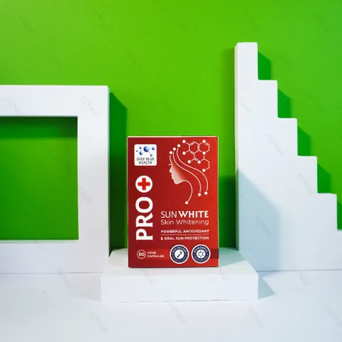 Bộ đôi giảm mụn và chống nắng: Viên uống giảm mụn HSN và Viên uống chống nắng Pro SunWhite - Deep Blue Health