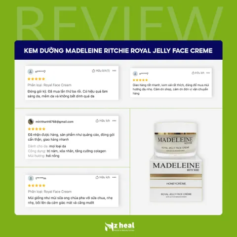 [Hỏa tốc] Kem Dưỡng Trắng Da Chống Lão Hóa Madeleine Ritchie Royal Jelly Face Crème hàng chính hãng