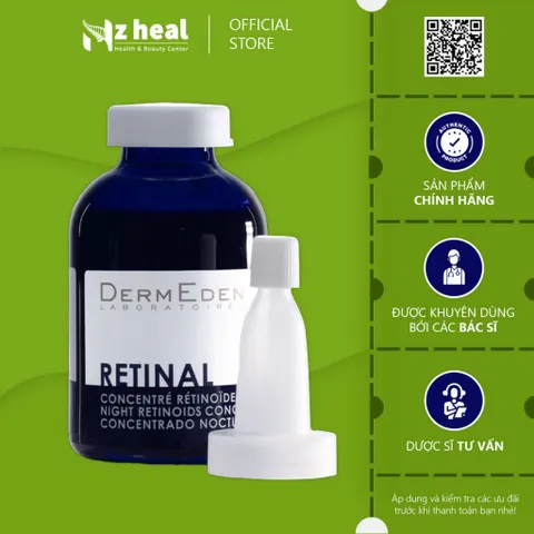 [Hỏa tốc] Tinh chất trẻ hóa da, giảm nếp nhăn Retinal DermEden Night Retinoids Concentrate 6% (30ml)