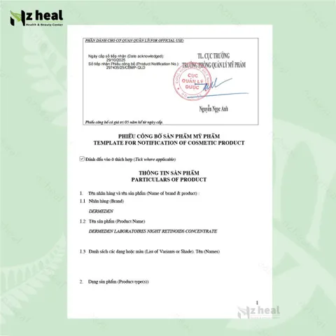 [Hỏa tốc] Tinh chất trẻ hóa da, giảm nếp nhăn Retinal DermEden Night Retinoids Concentrate 6% (30ml)